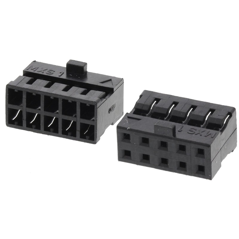 10 pcs - Molex, Milli-Grid Female Connector Housing, 2mm Pitch, 10 Way, 2 Row