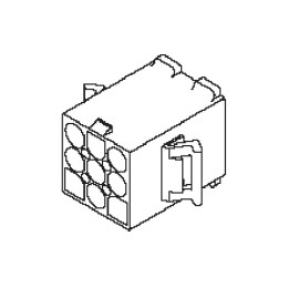 10 pcs - Molex Plug Crimp Connector Housing, 6.7mm Pitch, 15 Way, 3 Row