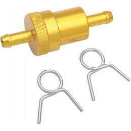 8mm emgo gold aluminum fuel filter with hose