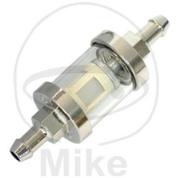 Custom glass chrome fuel filter 8 0 mm