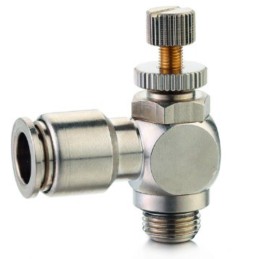 1 pcs - RS PRO Threaded Speed Controller, 1/8 in Male Inlet Port x 6mm Tube Outlet Port