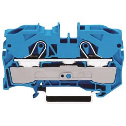 10 pcs - Wago TOPJOB S, 2010 Series Blue Feed Through Terminal Block, 10mm², Single-Level, Push-In Cage Clamp Termination, ATEX
