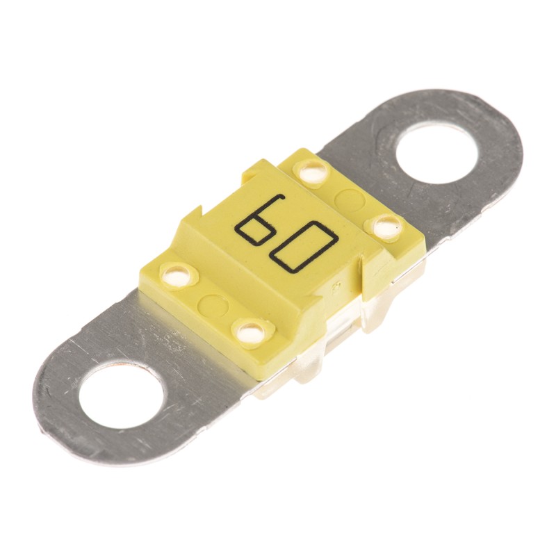 5 pcs - Littelfuse 60A Yellow BF1 Car Fuse, 32V dc