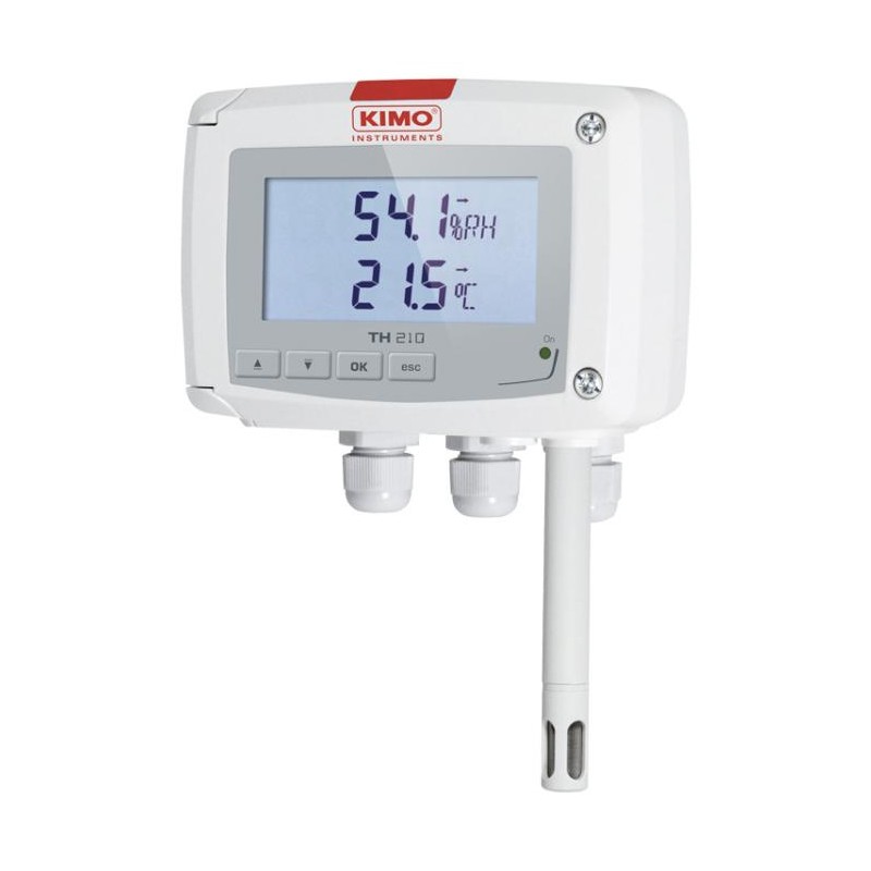 1 pcs - KIMO TH210 Handheld Hygrometer, ±1.5 %RH Accuracy, +100°C Max, 100%RH Max