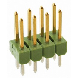 10 pcs - TE Connectivity AMPMODU MOD II Series Straight Through Hole Pin Header, 8 Contact(s), 2.54mm Pitch, 2 Row(s), Unshroud