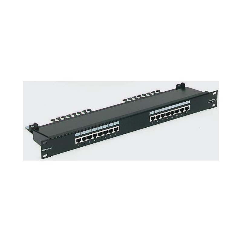 1 pcs - Brand-Rex GigaPlus Series Cat5e 24 Port RJ45 RJ Patch Panel FTP 1U Black