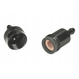 Aluminum fuel filter 8 0 mm black, inline