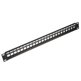1 pcs - Roline Cat5, Cat6 24 Port RJ45 Keystone Patch Panel UTP Black