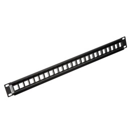 1 pcs - Roline Cat5, Cat6 24 Port RJ45 Keystone Patch Panel UTP Black