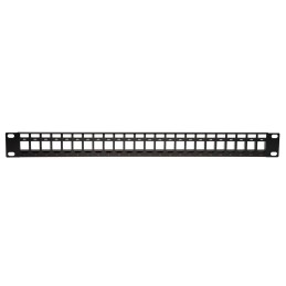 1 pcs - Roline Cat5, Cat6 24 Port RJ45 Keystone Patch Panel UTP Black