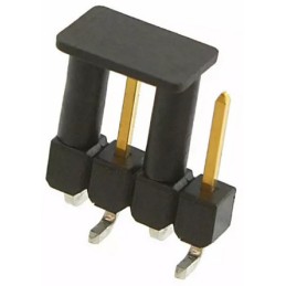 500 pcs - TE Connectivity AMPMODU MOD II Series Straight Surface Mount Pin Header, 4 Contact(s), 2.54mm Pitch, 1 Row(s),