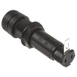 5 pcs - Littelfuse 10A Panel Mount Fuse Holder for 5 x 20mm Fuse, 250V ac