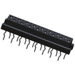 10 pcs - TE Connectivity Micro-MaTch Series Straight Through Hole Mount PCB Socket, 16-Contact, 2-Row, 1.27mm Pitch, Solder