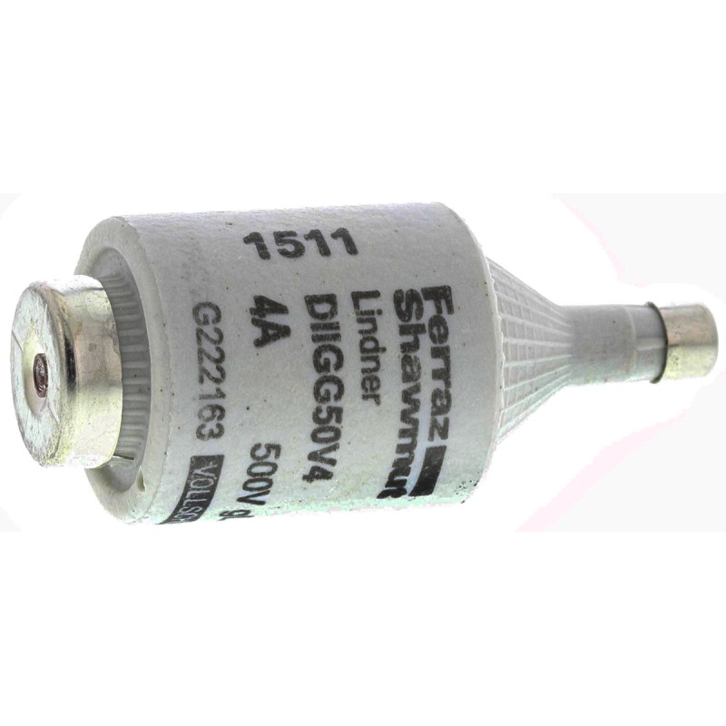 5 pcs - Mersen 4A DII Diazed Fuse, E27 Thread Size, gG, 500V