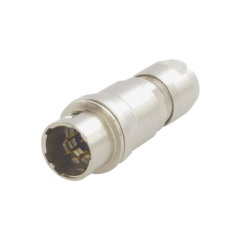 1 pcs - Hirose Circular Connector, 6 Contacts, Cable Mount, Miniature Connector, Socket, Male, HR10 Series