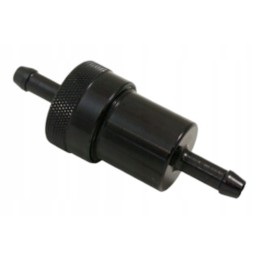 Aluminum fuel filter 6-5 mm black, inline