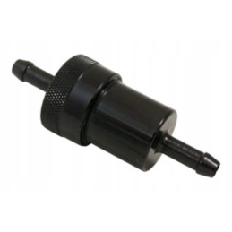 Aluminum fuel filter 6-5 mm black, inline