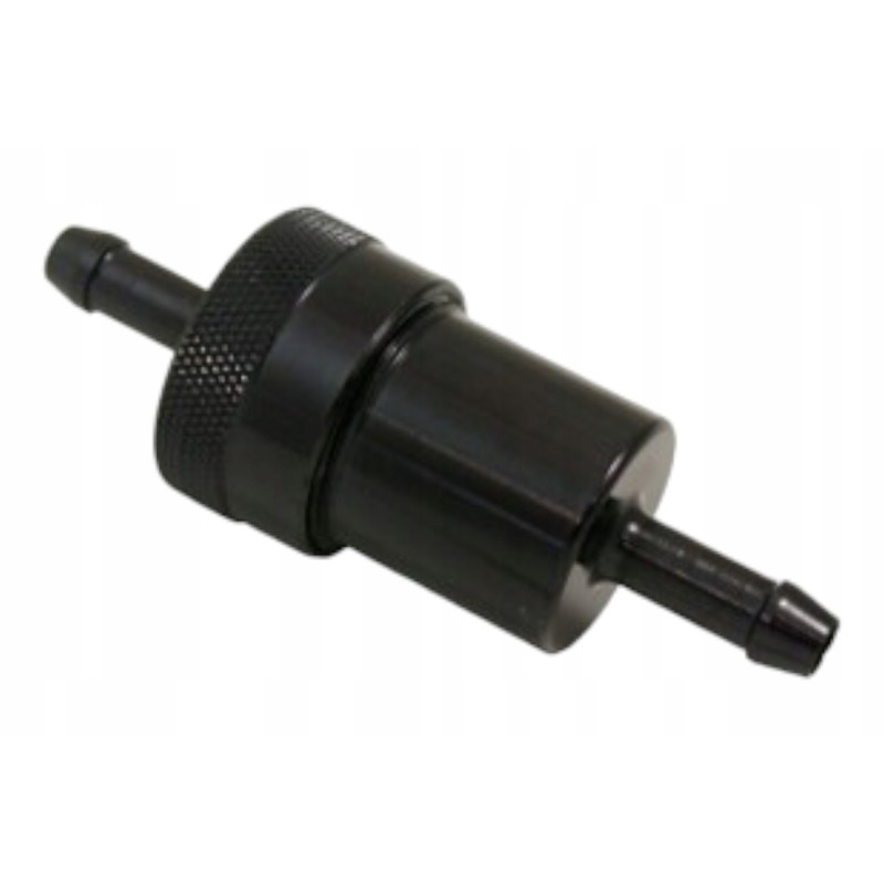 Aluminum fuel filter 6-5 mm black, inline