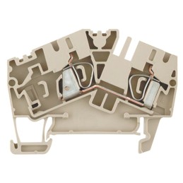 10 pcs - Weidmuller Z Series Beige Feed Through Terminal Block, Single-Level, Clamp Termination