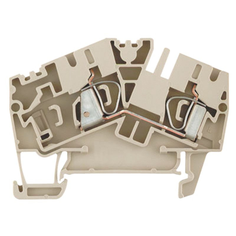 10 pcs - Weidmuller Z Series Beige Feed Through Terminal Block, Single-Level, Clamp Termination