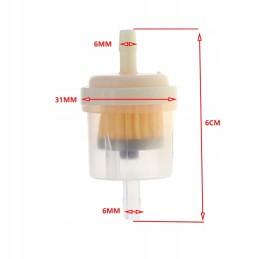 10 x directional fuel filter motorcycle moped scooter quad 6 mm paper