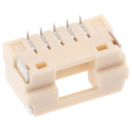 10 pcs - Molex CLIK-Mate Series Right Angle Surface Mount PCB Socket, 5-Contact, 1-Row, 1.25mm Pitch, Solder Termination