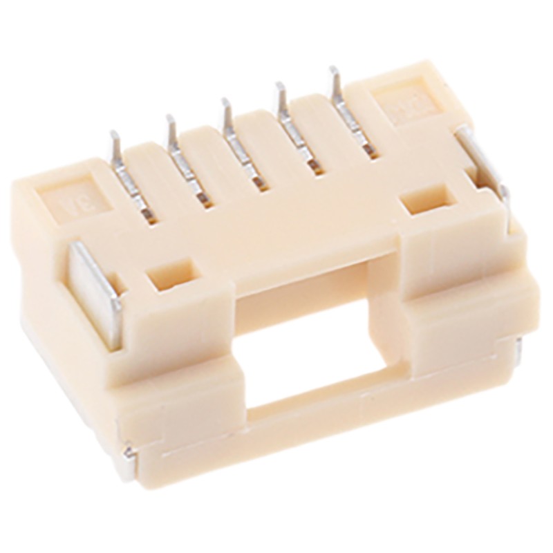 10 pcs - Molex CLIK-Mate Series Right Angle Surface Mount PCB Socket, 5-Contact, 1-Row, 1.25mm Pitch, Solder Termination