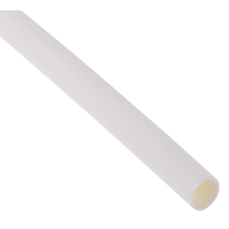 1 Bag of 1 - RS PRO Halogen Free Heat Shrink Tubing, White 4.8mm Sleeve Dia. x 1.2m Length 2:1 Ratio