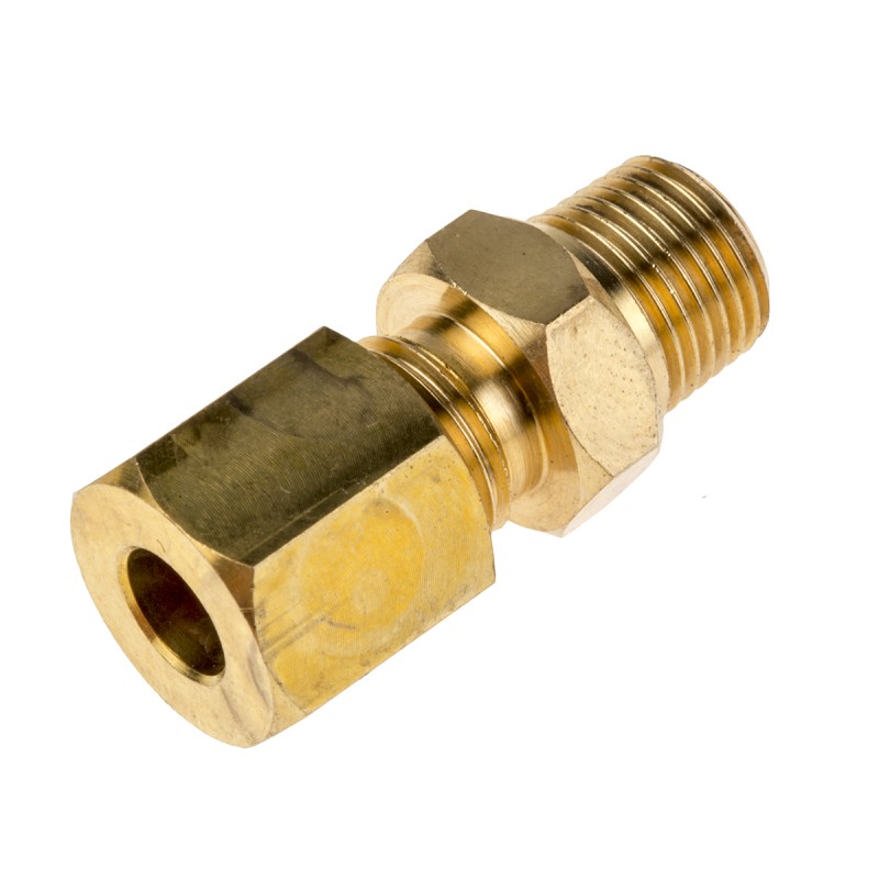 1 pcs - RS PRO In-Line Thermocouple Compression Fitting for Use with Thermocouple, 1/8 BSPT, 6mm Probe, RoHS Compliant Standard