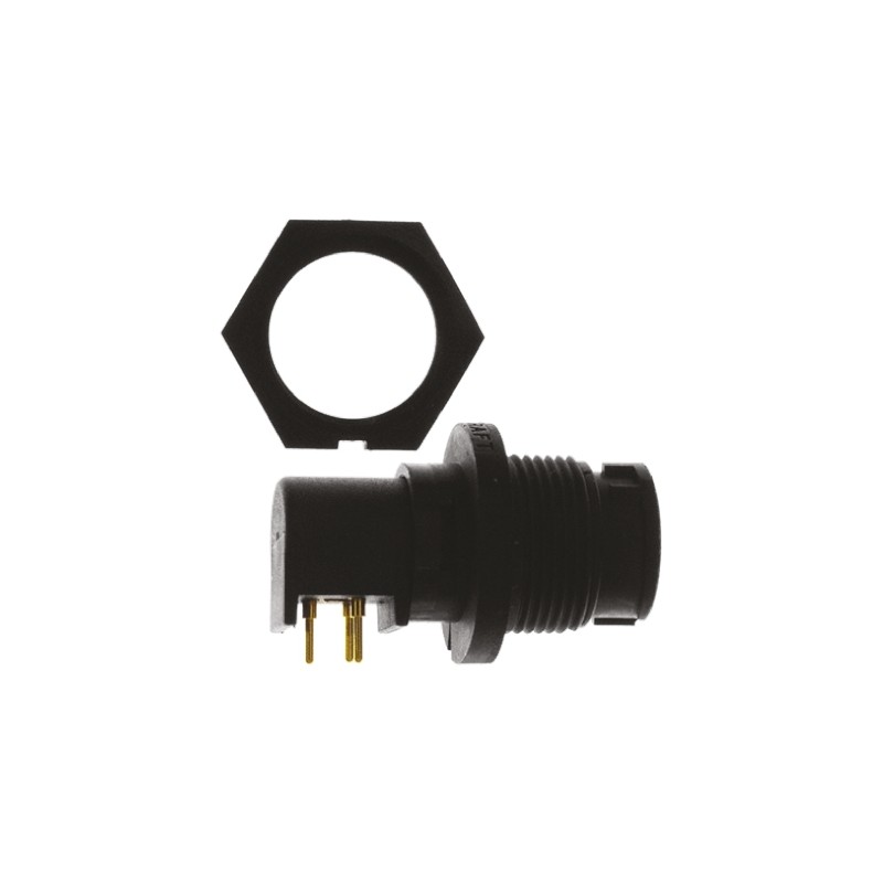 1 pcs - Switchcraft Circular Connector, 3 Contacts, Panel Mount, Plug, Female, IP68, IP69K, EN3 Series