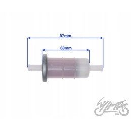 Fuel filter, paper insert, 8mm, for Honda Yamaha Kawa