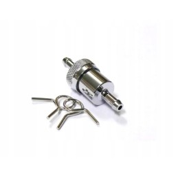 Chrome metal fuel filter 8 mm, disassembled