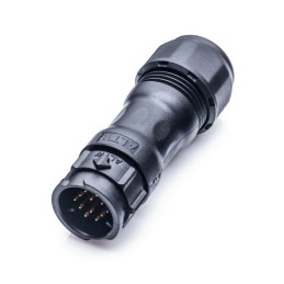 1 pcs - Amphenol Industrial Circular Connector, 10 Contacts, Cable Mount, Plug, Male, IP68, X-Lok Series