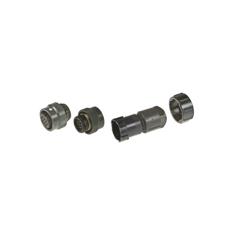 1 pcs - JAE Circular Connector, 10 Contacts, Cable Mount, Plug, Female, IP67, JN1 Series