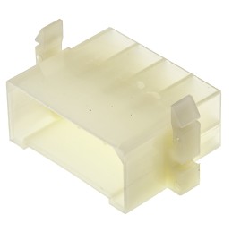 10 pcs - TE Connectivity, AMP FASTIN-FASTON 8 Way Nylon 66 Crimp Terminal Housing, 6.35mm Tab Size, Natural