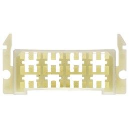 10 pcs - TE Connectivity, AMP FASTIN-FASTON 8 Way Nylon 66 Crimp Terminal Housing, 6.35mm Tab Size, Natural