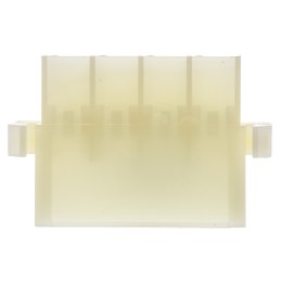 10 pcs - TE Connectivity, AMP FASTIN-FASTON 8 Way Nylon 66 Crimp Terminal Housing, 6.35mm Tab Size, Natural