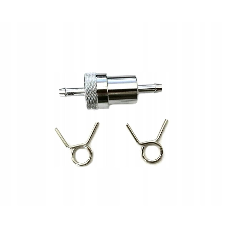 Ir fuel filter universal chrome metal 6 mm