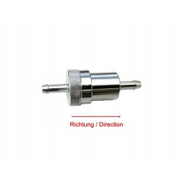 Ir fuel filter universal chrome metal 6 mm