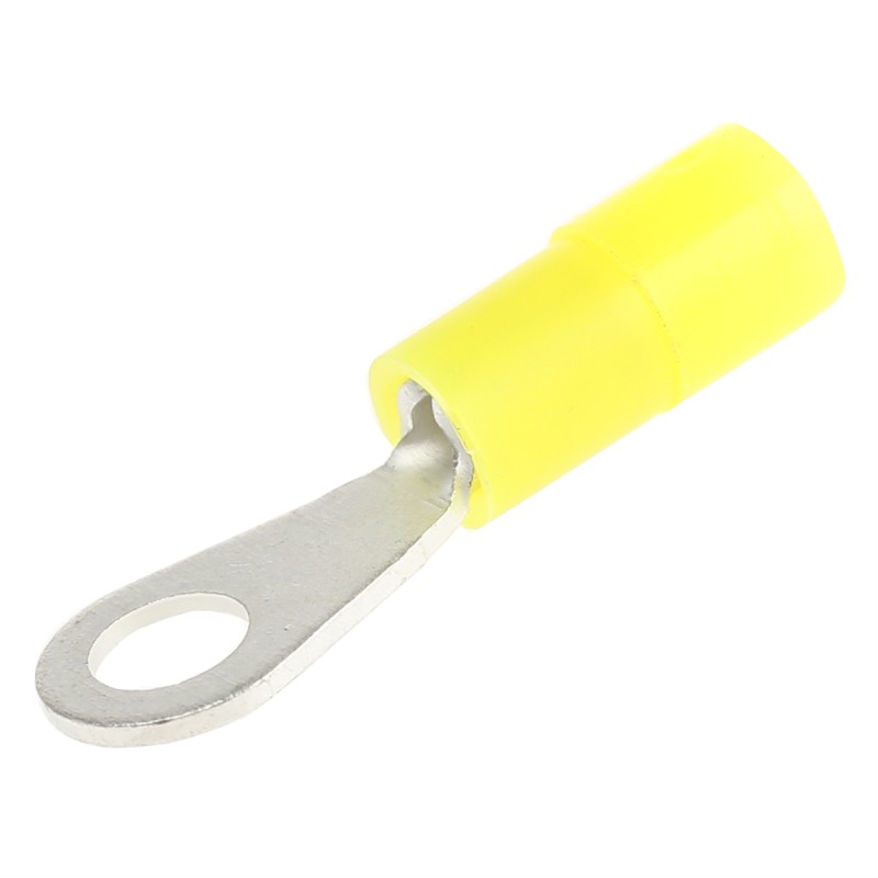 100 pcs - RS PRO Insulated Ring Terminal, M2.5 Stud Size, 0.2mm² to 0.5mm² Wire Size, Yellow