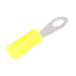 100 pcs - RS PRO Insulated Ring Terminal, M2.5 Stud Size, 0.2mm² to 0.5mm² Wire Size, Yellow