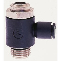 1 pcs - Legris 7011 Series Tube Flow Regulator, 6mm Tube Inlet Port x G 1/4 Male Outlet Port