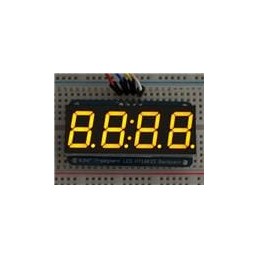 1 pcs : 879 - LED Lighting Development Tools 7 Segment Display Yel w/I2C Backpack