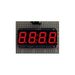 1 pcs : 878 - LED Lighting Development Tools 7 Segment Display Red w/I2C Backpack