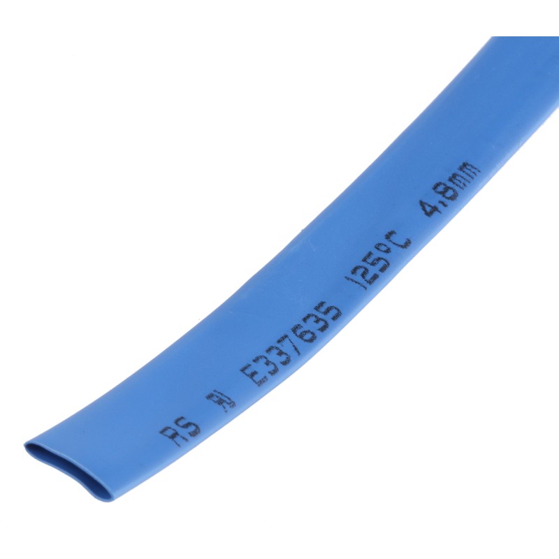 1 Reel of 9 M - RS PRO Heat Shrink Tubing, Blue 4.8mm Sleeve Dia. x 9m Length 2:1 Ratio