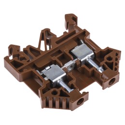 10 pcs - RS PRO Brown DIN Rail Terminal Block, 0.2 - 4mm², Single-Level