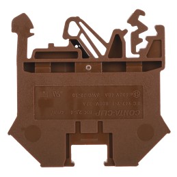 10 pcs - RS PRO Brown DIN Rail Terminal Block, 0.2 - 4mm², Single-Level