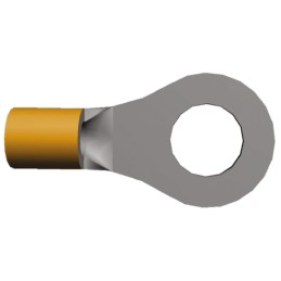 10 pcs - TE Connectivity, STRATO-THERM Uninsulated Ring Terminal, M4 Stud Size, 1mm² to 2.6mm² Wire Size