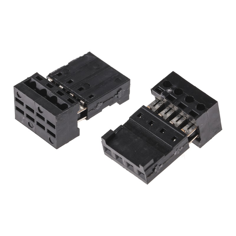 10 pcs - Stelvio Kontek 4-Way IDC Connector Socket for Cable Mount, 1-Row