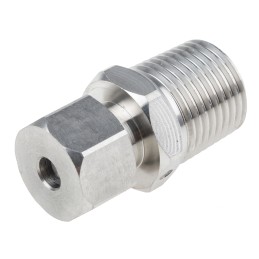 1 pcs - RS PRO In-Line Thermocouple Compression Fitting for Use with Thermocouple, 1/2 NPT, 6mm Probe, RoHS Compliant Standard